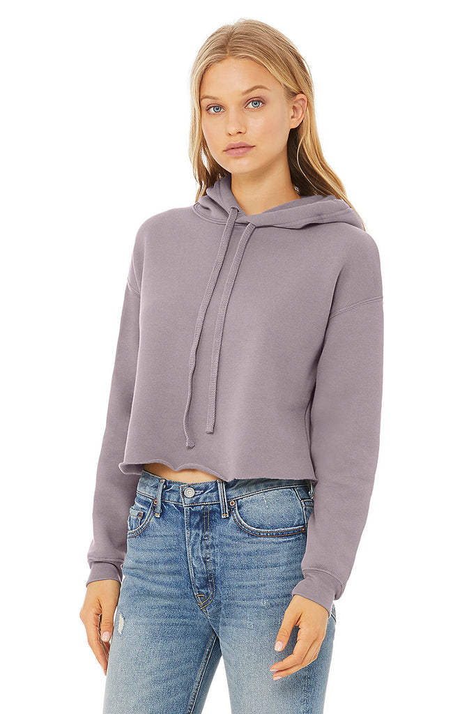 L7502 WOMEN'S CROPPED FLEECE HOODIE | The Lemon Print